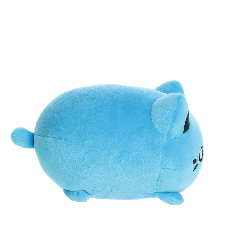 Tasty Peach Electric Blue Meowchi Mini Kawaii Plush Soft Toy 3.5 Inch (x1 supplied)