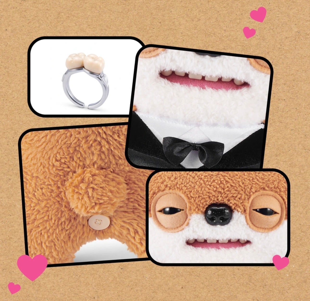 Fuggler Wedding Day Funny Ugly Monster Plush Soft Toys 9 Inch (x2 Pack)
