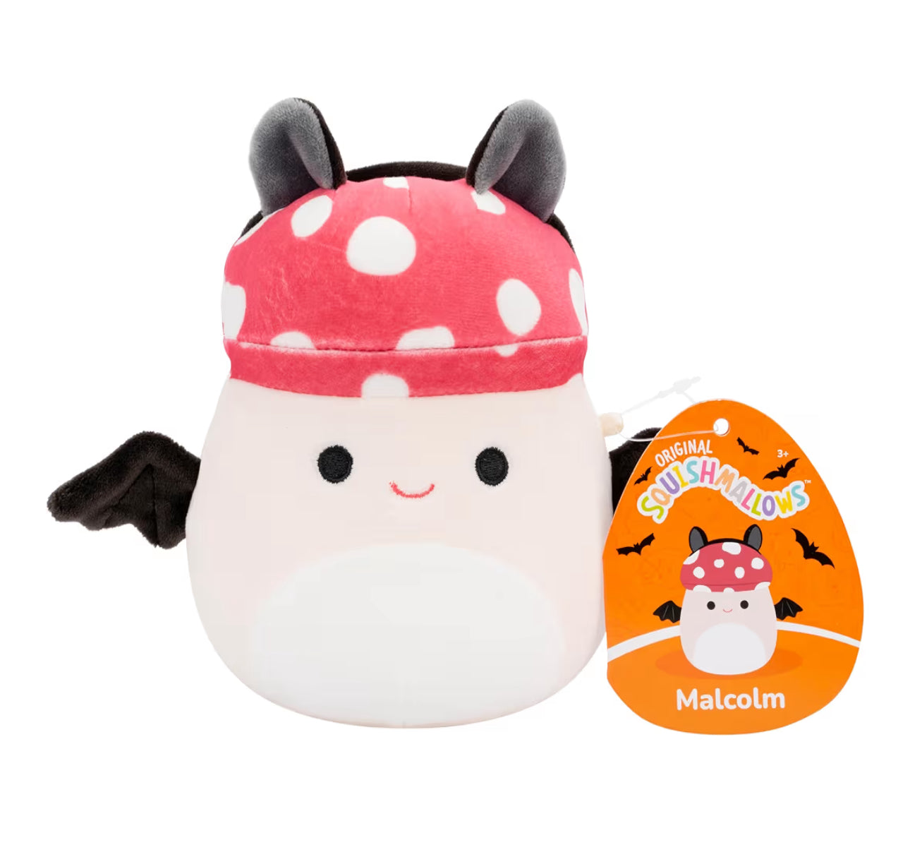 Squishmallows Malcolm the Mushroom in Bat Costume 5 Inch Halloween Small Plush Soft Toy
