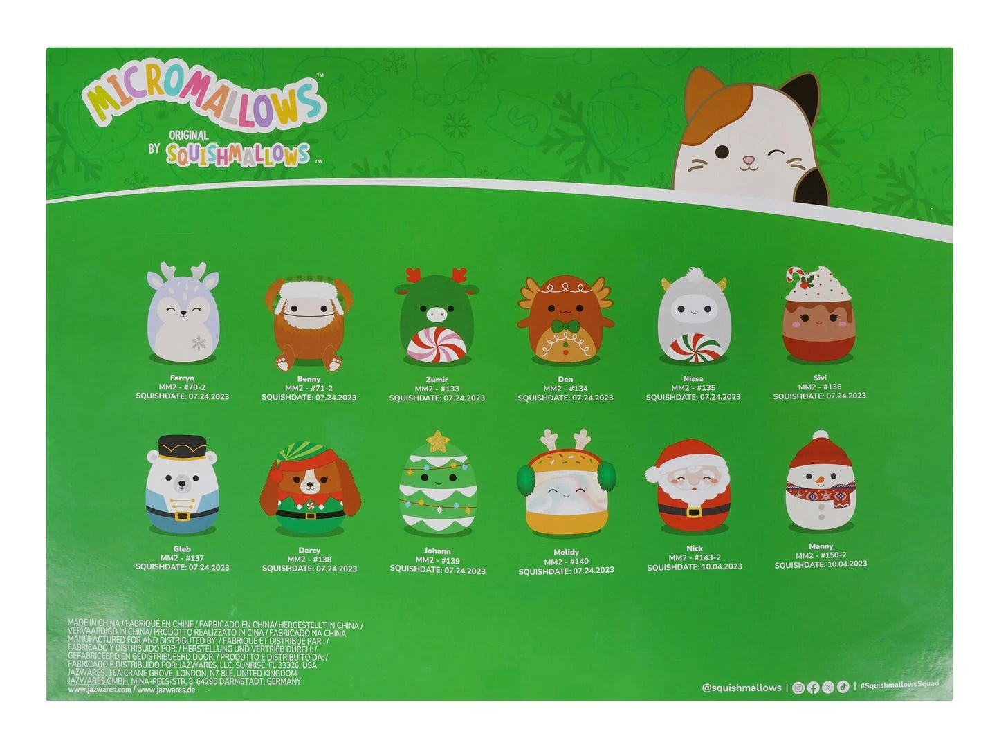 Squishmallows Micromallows 12 Day Christmas Advent Calendar