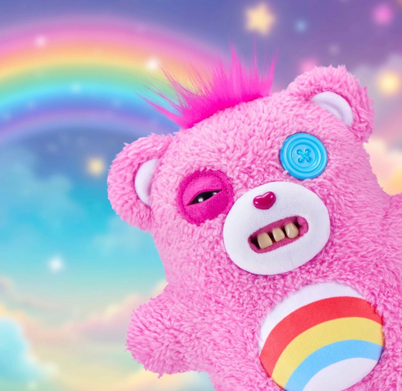 Fuggler x Care Bears by ZURU Plush Cheer Bear (Approx 9 Inch)