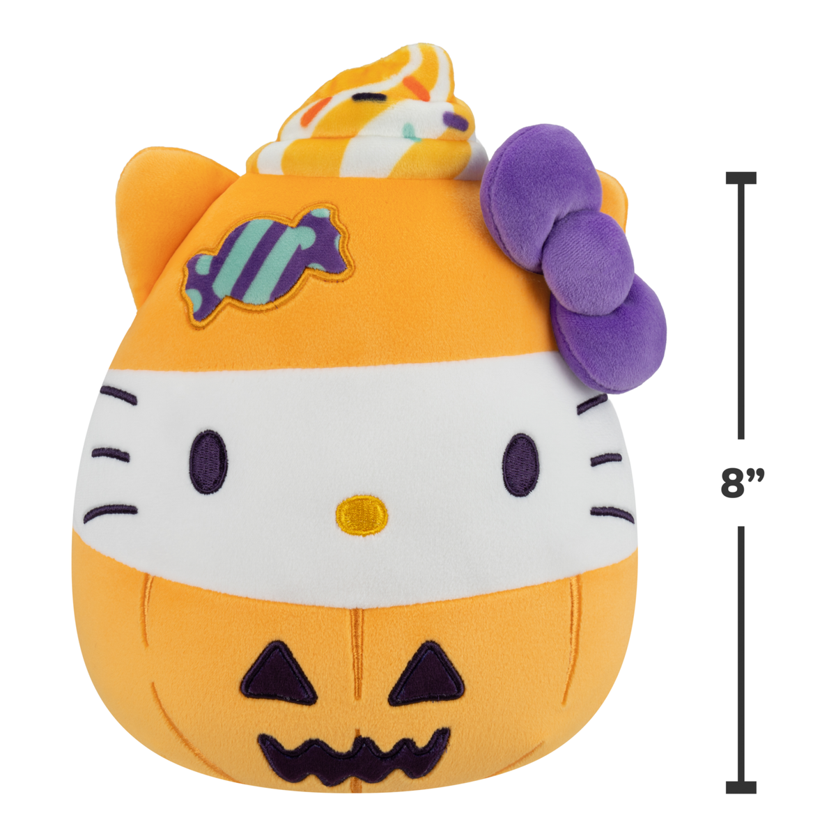 Squishmallows Hello Kitty Halloween Pumpkin 8 Inch Plush Toy