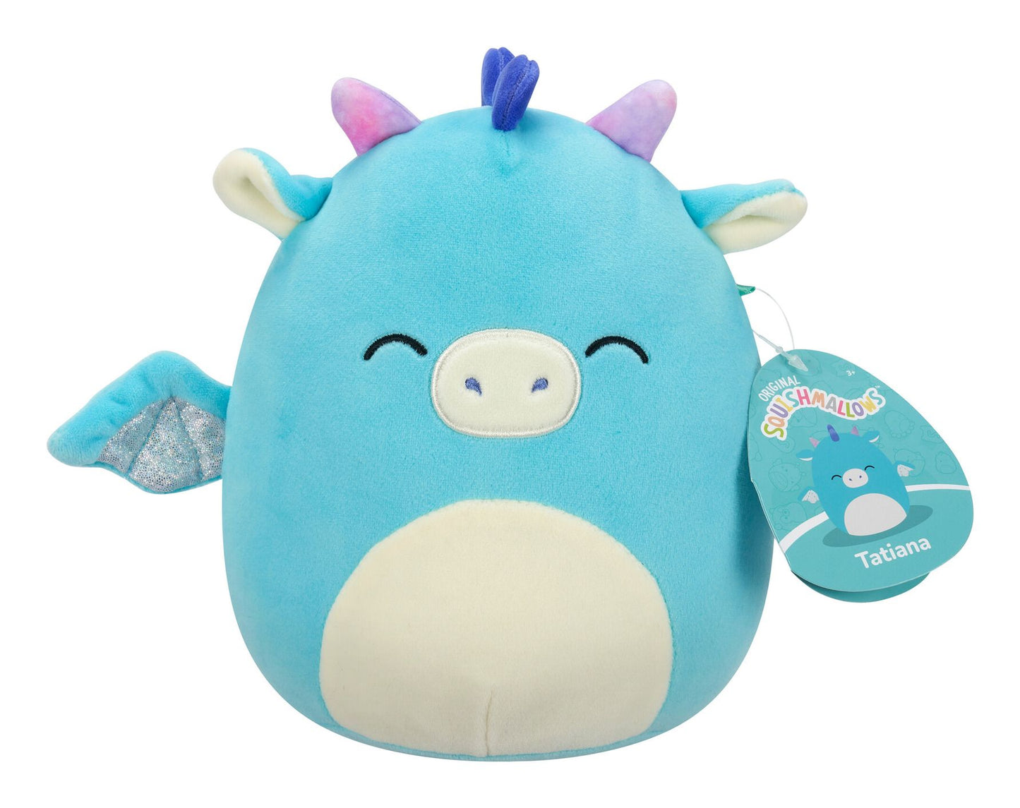 Squishmallows Tatiana the Teal Dragon 7.5 Inch Plush Soft Toy