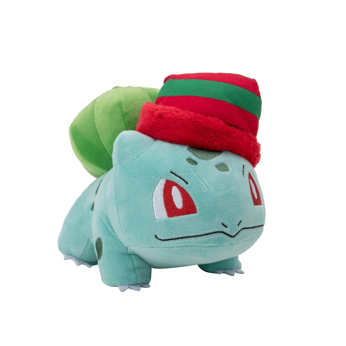 Santa Bulbasaur Pokémon Holiday Bulbasaur with Striped Hat 8 Inch Plush Soft Toy ...