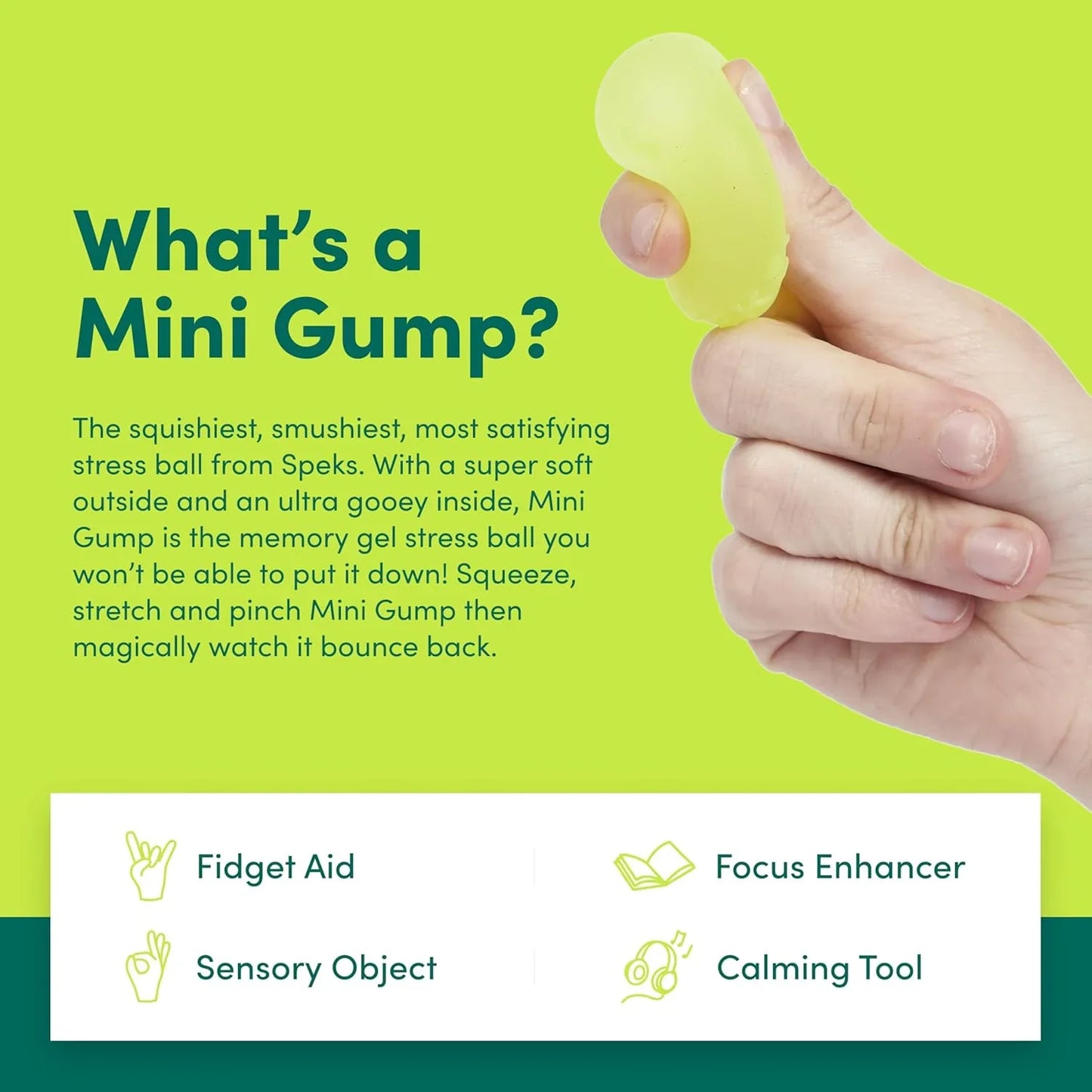 SPEKS Mini Gump 4 Pack - The Memory Gel Stress Ball