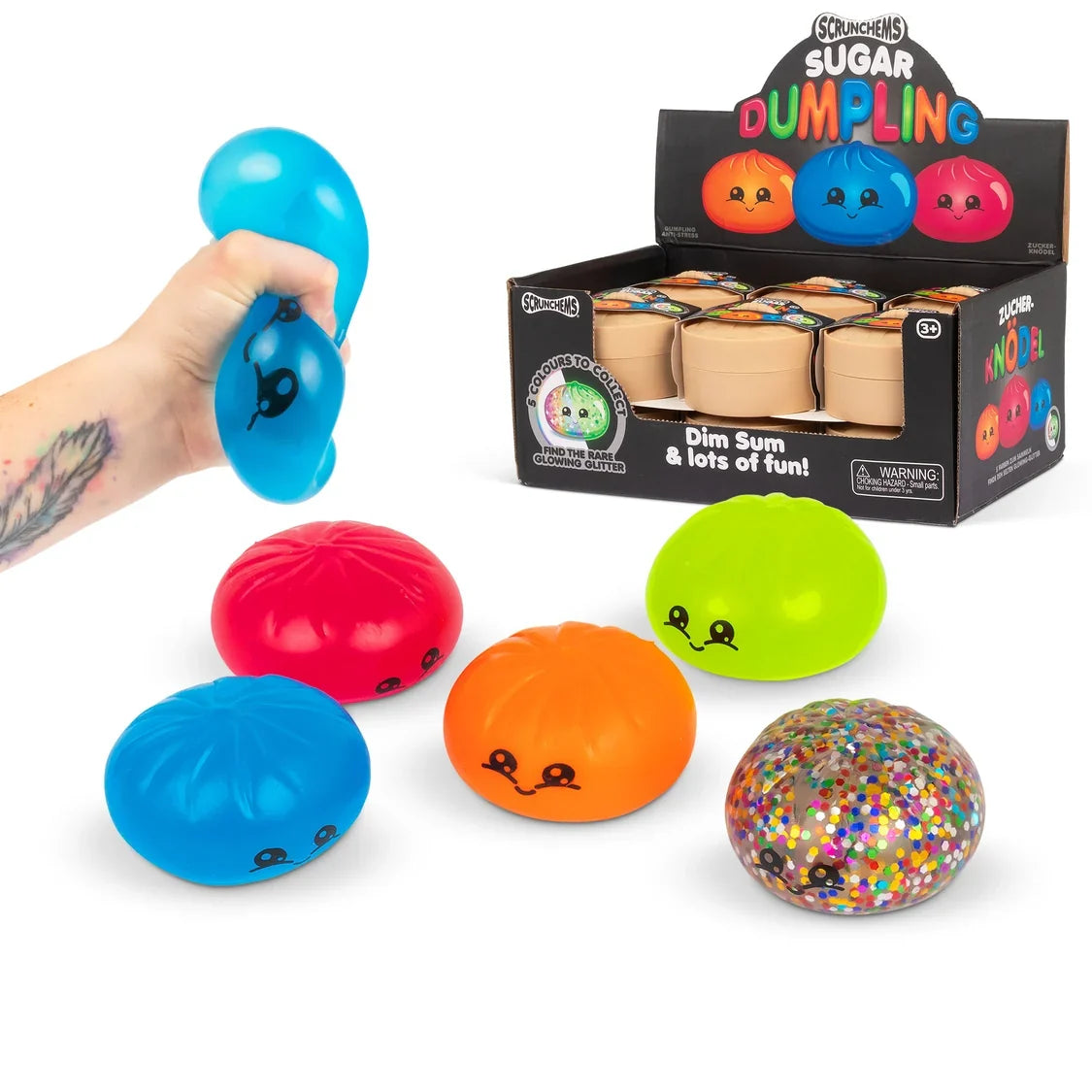 Scrunchems Sugar Dumpling Squishy Fidget Toy (x1 Individual Dumpling Supplied)
