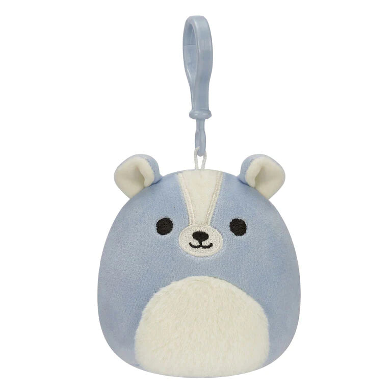 Squishmallows Sol the Blue Skunk 3.5 Inch Plush Clip