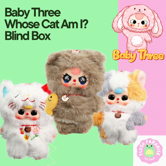 Baby Three - Whose Cat Am I? Plush Blind Box (x1 Supplied)