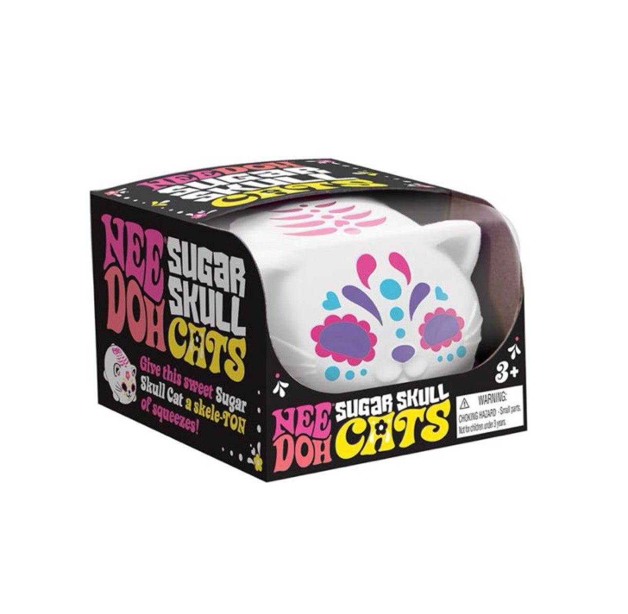 Needoh Sugar Skull Cats Sensory Fidget Toy (x1 Supplied)