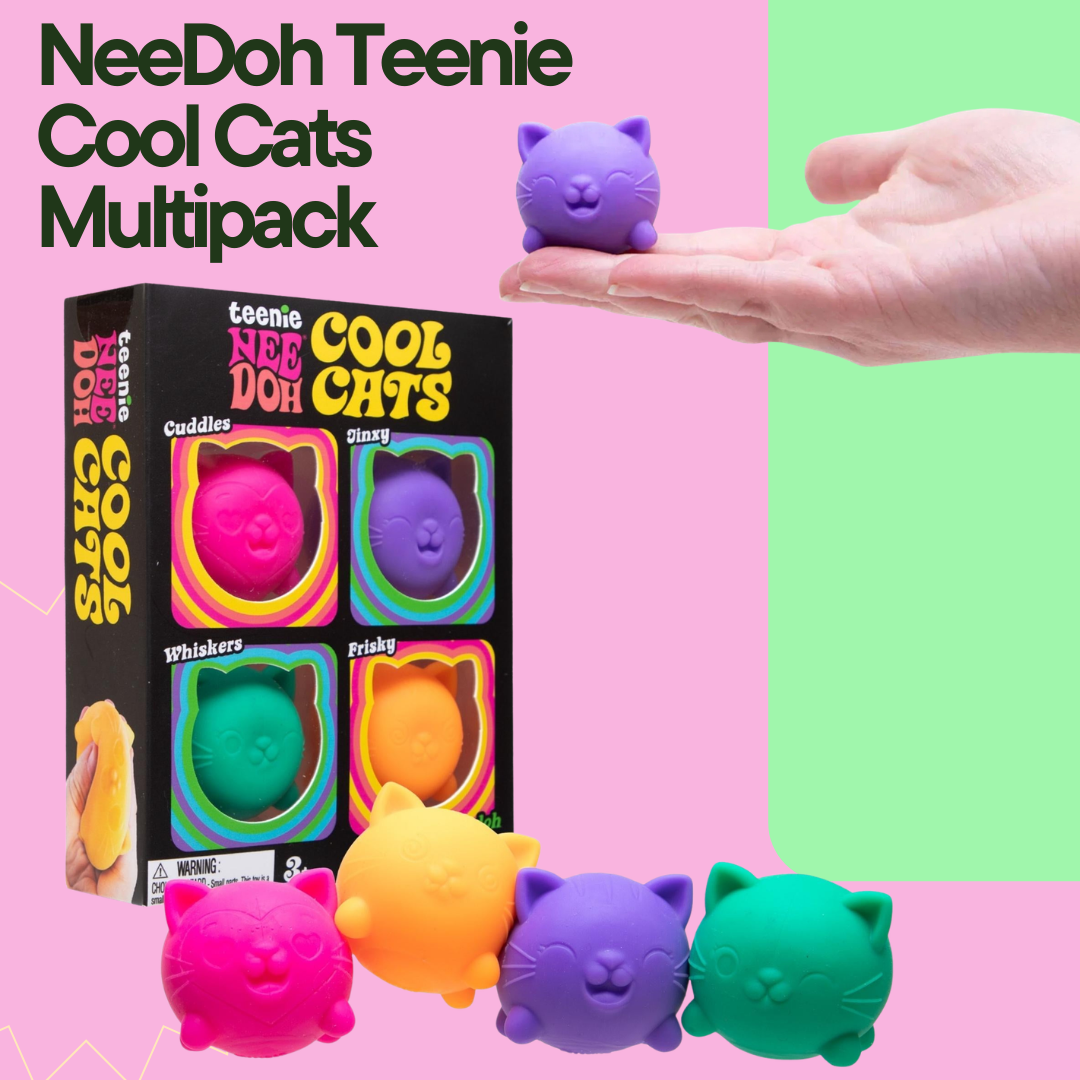 NeeDoh Cool Cats Teenie Multipack Sensory Fidget Toy (x1 Pack Supplied)