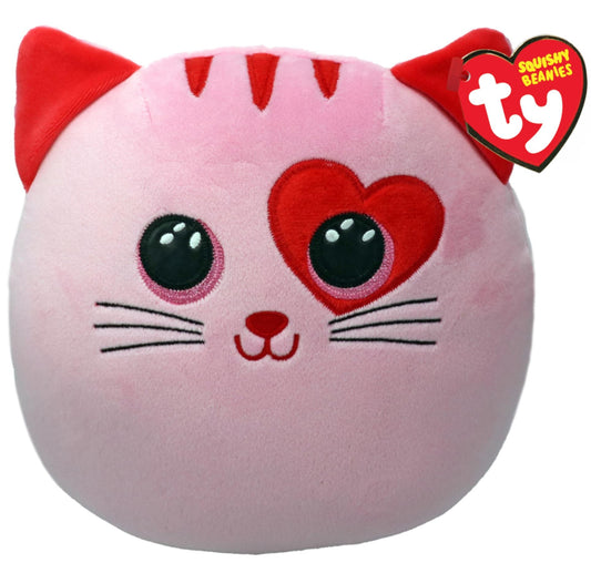 Ty Squishaboo Flirt the Cat 10 Inch Valentines Plush Soft Toy