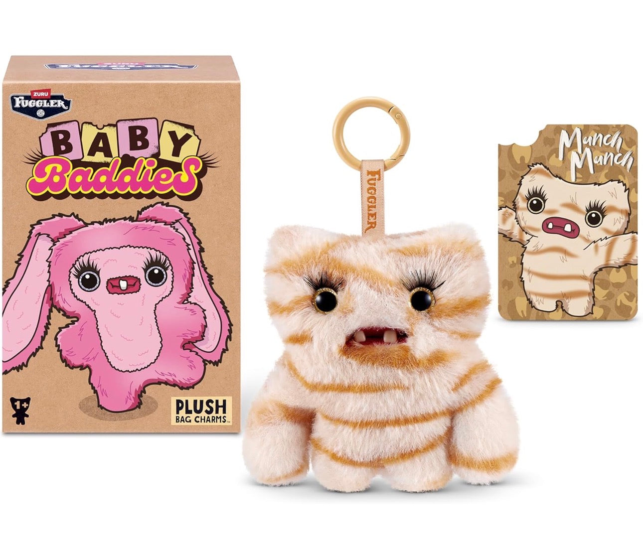 Fuggler by ZURU Baby Baddies Plush Bag Charms Mystery Box (x1 Supplied)