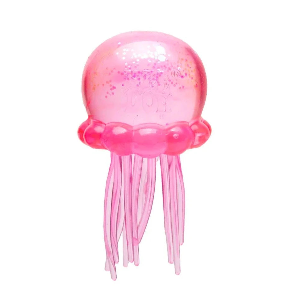 NeeDoh Jelly Squish Stretchy Jellyfish Toy with Glitter Filling Sensory Fidget Toy (x1 Supplied)