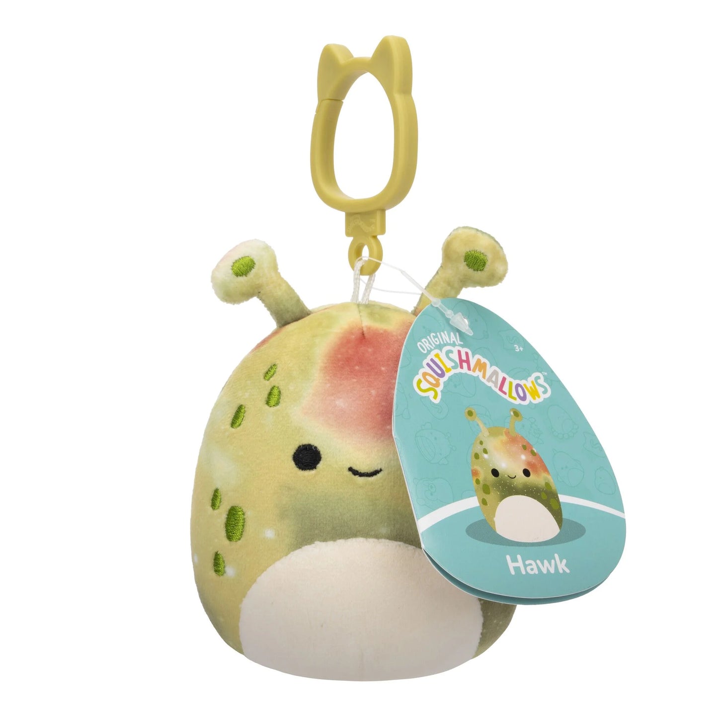 Squishmallows Hawk the Alien 3.5 Inch Clip On Keychain