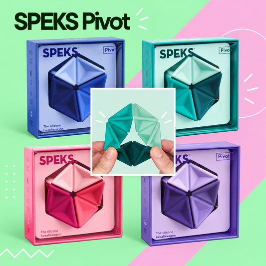 SPEKS Pivot Silicone Flexagon Fidget Toy