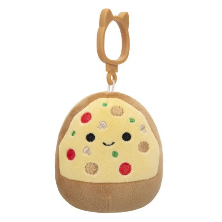 Squishmallows Chea the Pizza 3.5 Inch Clip On Keychain