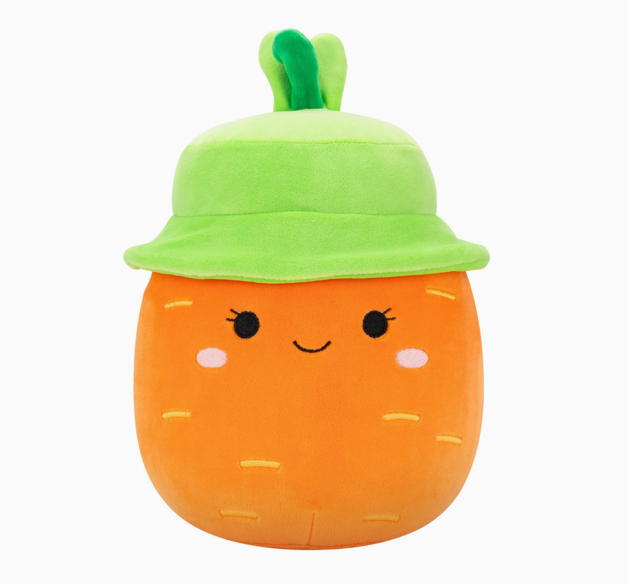 Squishmallows Caroleena the Orange Carrot with Bucket Hat 7.5 Inch Easter Soft Toy