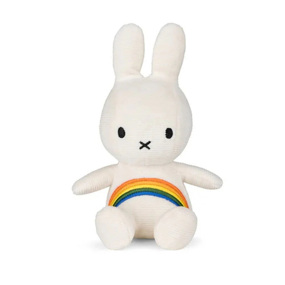 Miffy Corduroy White with Rainbow 18cm Plush Soft Toy