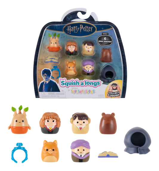 Squishalongs by Squishmallows - Harry Potter 6 Fig Pack Style 1 W1