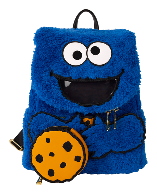 Loungefly Sesame Street Cookie Monster Plush Mini Backpack