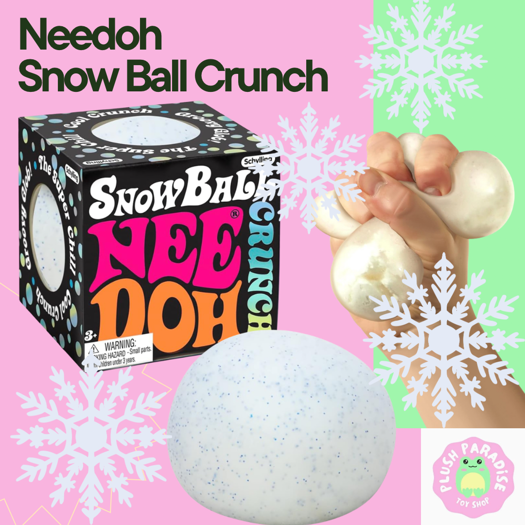 NeeDoh Snow Ball Crunch Stress Ball Sensory Fidget Toy (x1 Supplied)