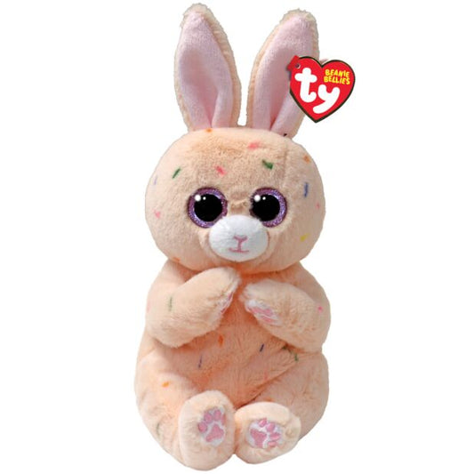 Ty Beanie Bellies Peaches the Bunny 6 Inch Easter Plush Soft Toy