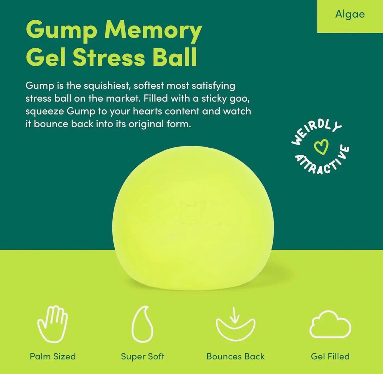SPEKS Gump Original The Memory Gel Stress Ball - 6cm (x1 Supplied)