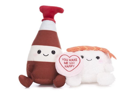 Swizzels Love Hearts Soy Sauce and Sushi Plush 5.5 Inch