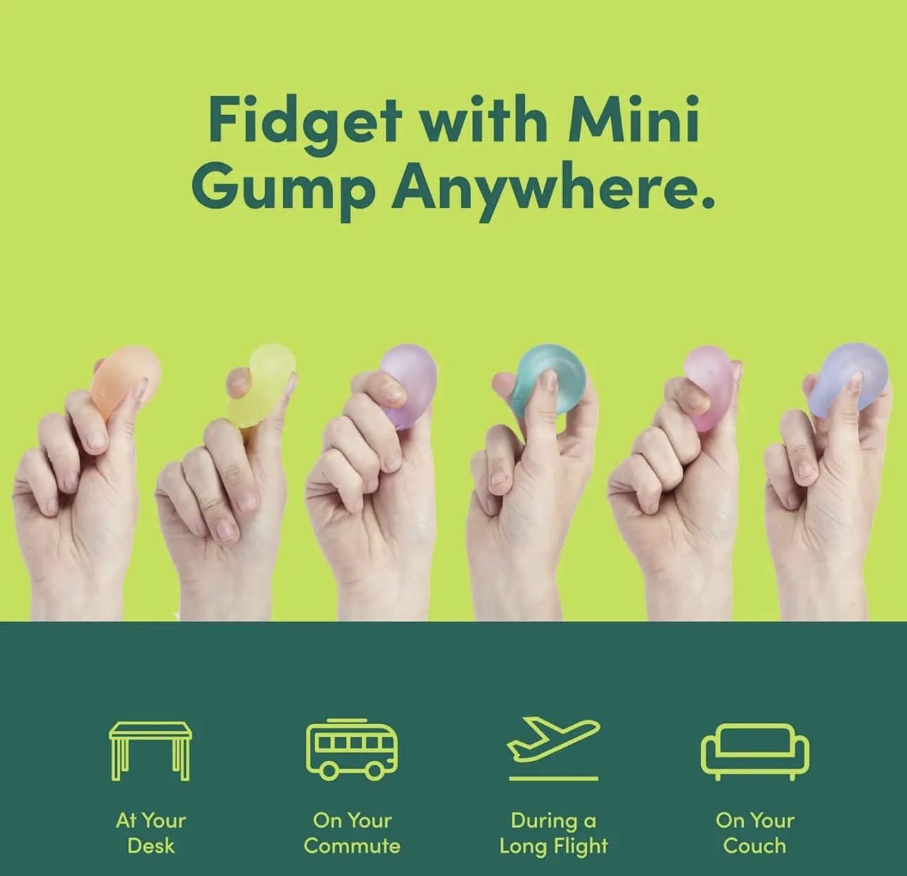 SPEKS Gump Mini Multi Colour Packs - The Memory Gel Stress Ball (6 Pack)