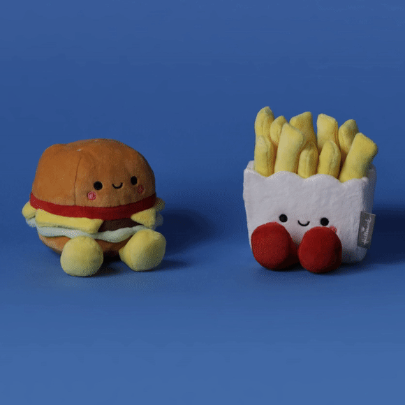 Hallmark Better Together Burger & Fries Magnetic Plush Soft Toy Pair
