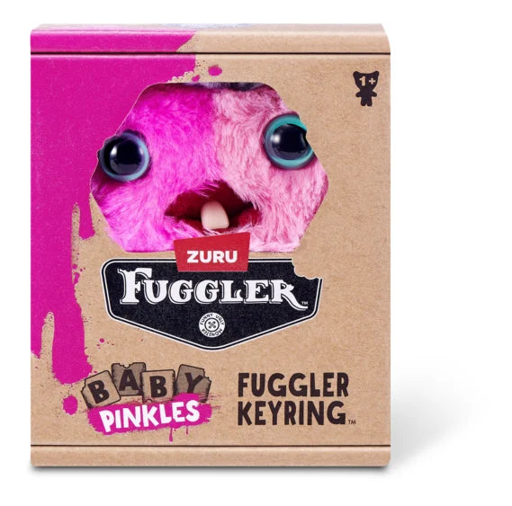 Fuggler Baby Pinkles Wide Eyed Screech Keyring Bag Charm Funny Ugly Monster Plush Soft Toy (Approx 5 Inch)