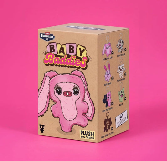 Fuggler by ZURU Baby Baddies Plush Bag Charms Mystery Box (x1 Supplied)