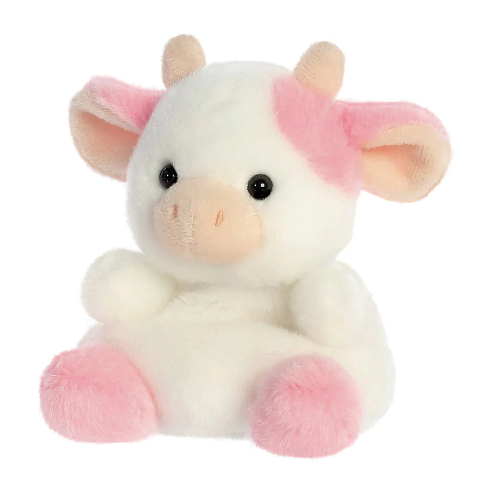 Palm Pals  Belle Strawberry Cow 5 Inch Plush Soft Toy