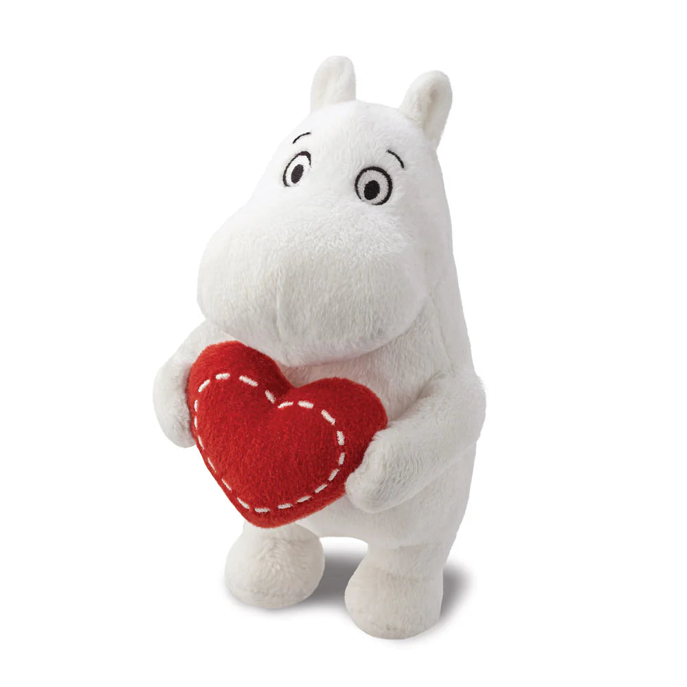 Moomin Standing with Heart Plush Soft Toy 17cm