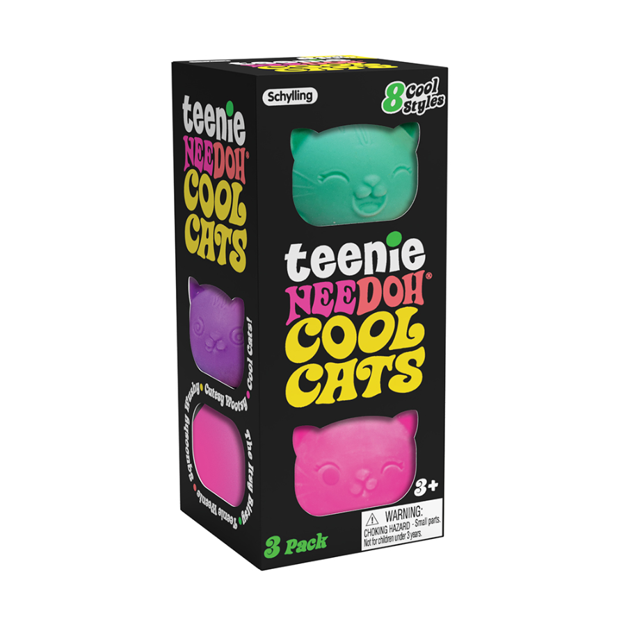 Teenie Needoh Cool Cats (Colours Selected at Random - Pack of 3)