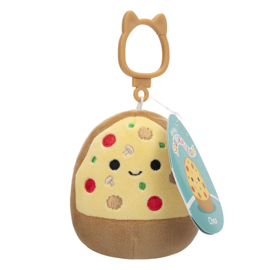 Squishmallows Chea the Pizza 3.5 Inch Clip On Keychain