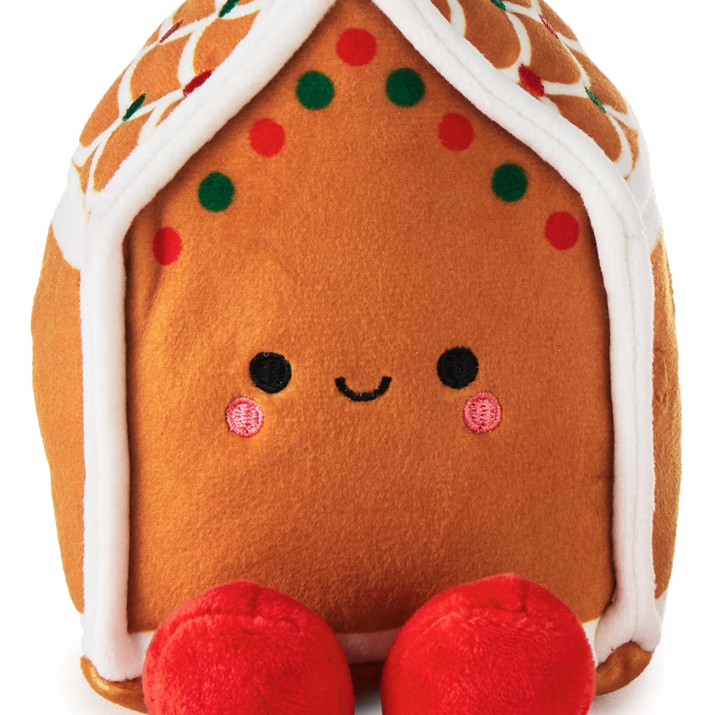 Hallmark Better Together Gingerbread House and Candy Cane Magnetic Christmas Plush Soft Toy Pair