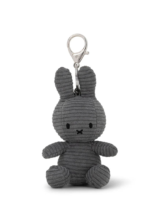 Miffy Grey Plush Corduroy Keyring 10cm