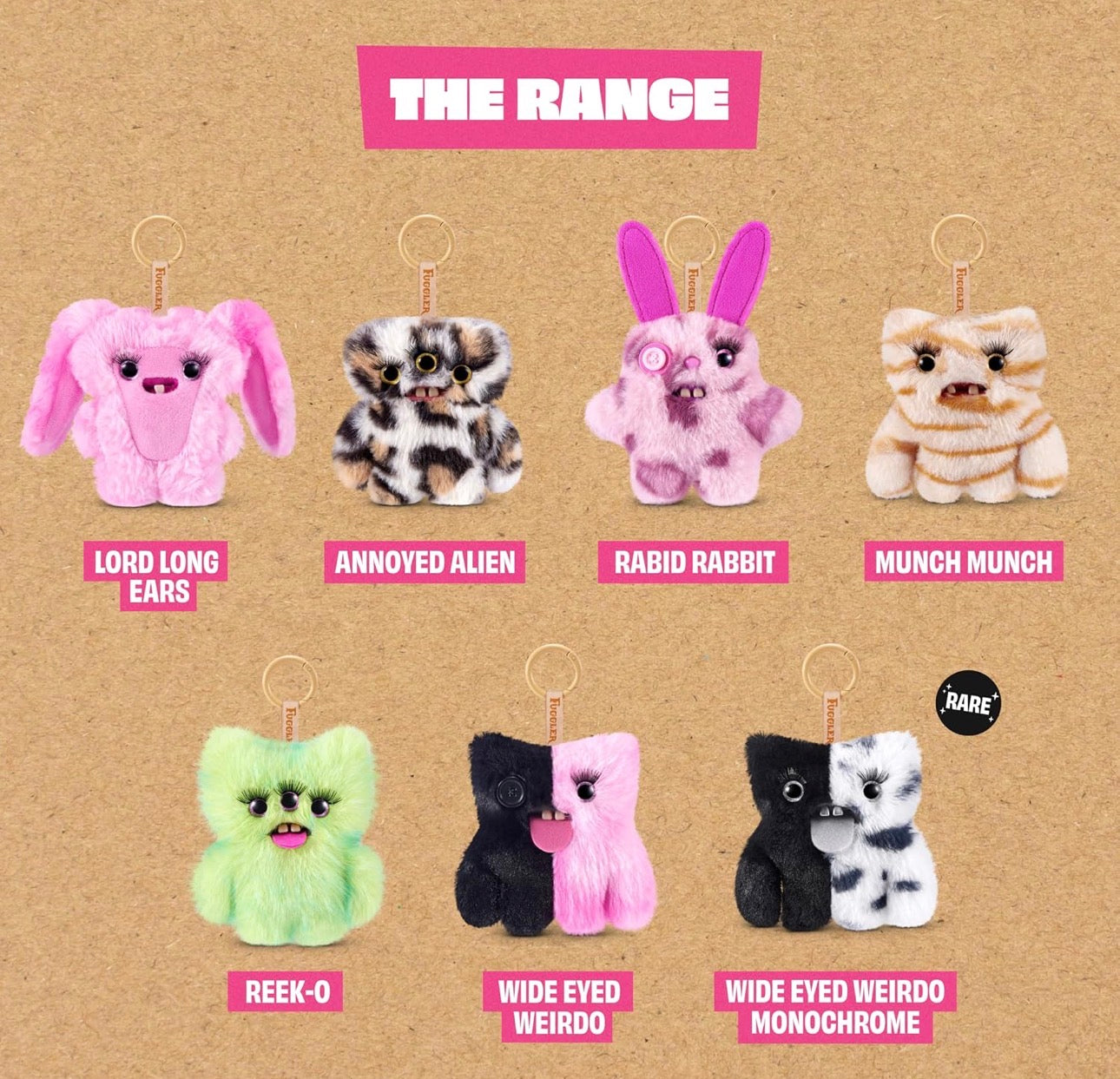 Fuggler by ZURU Baby Baddies Plush Bag Charms Mystery Box (x1 Supplied)