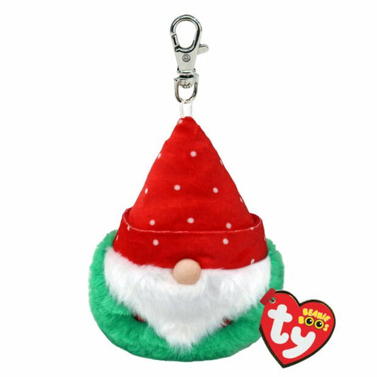 Ty Topsy Gnome Christmas Key Clip 10cm