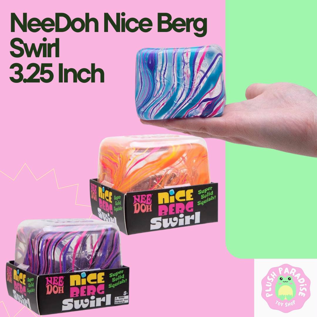 NeeDoh Niceberg Swirl Super Fidget Sensory Toy Approx 3.25 Inch (x1 Supplied)