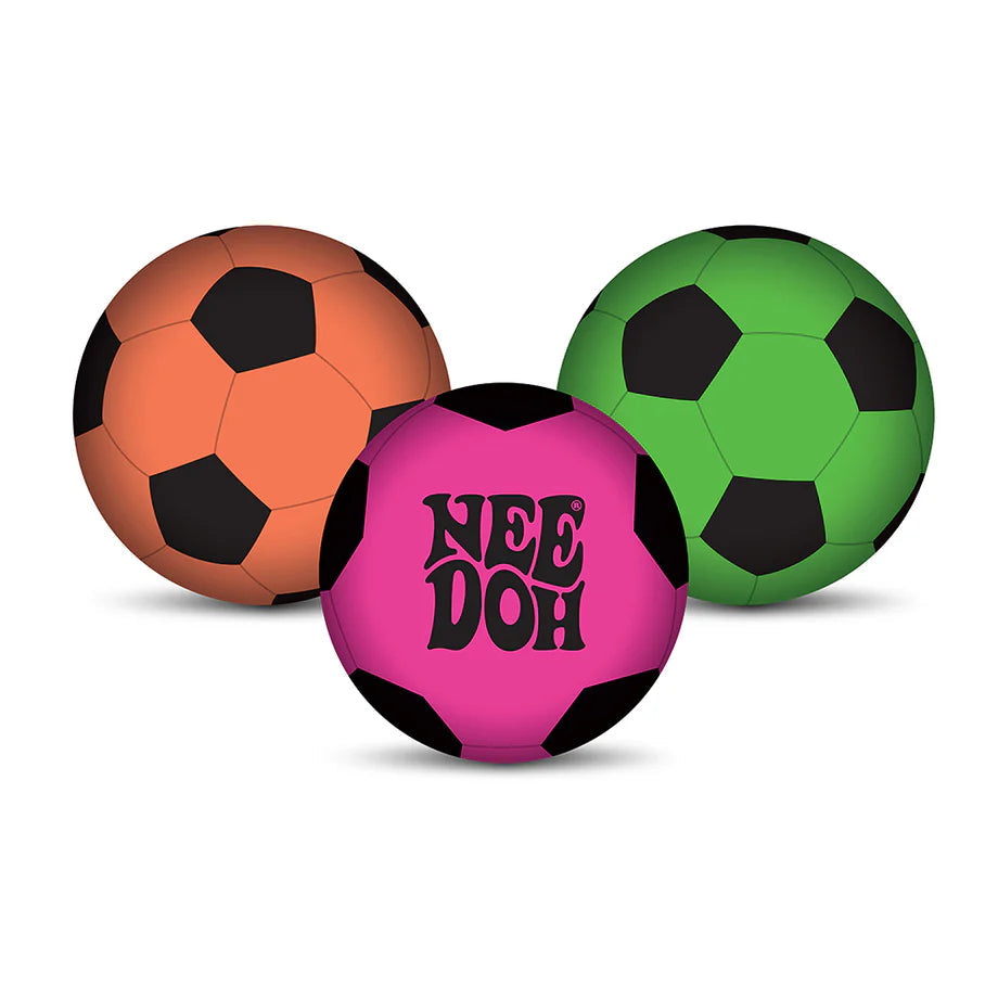 Hot Shots Football NeeDoh Stress Ball Fidget Toy (x1 Supplied - Colour Selected at Random)