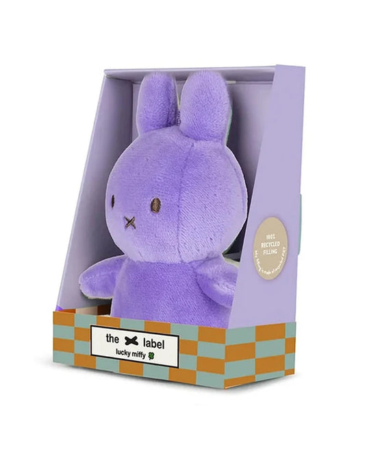 Miffy Lucky Charm Mini Bright Lilac Plush Soft Toy in Giftbox 10cm