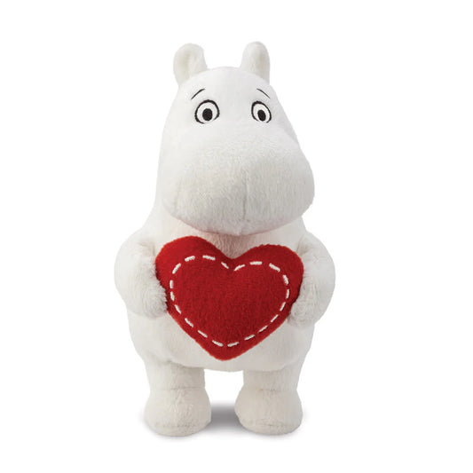Moomin Standing with Heart Plush Soft Toy 17cm