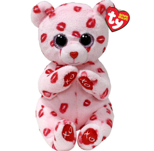 Ty Valerie the Bear Beanie Bellies Valentines Plush Soft Toy 6 Inch