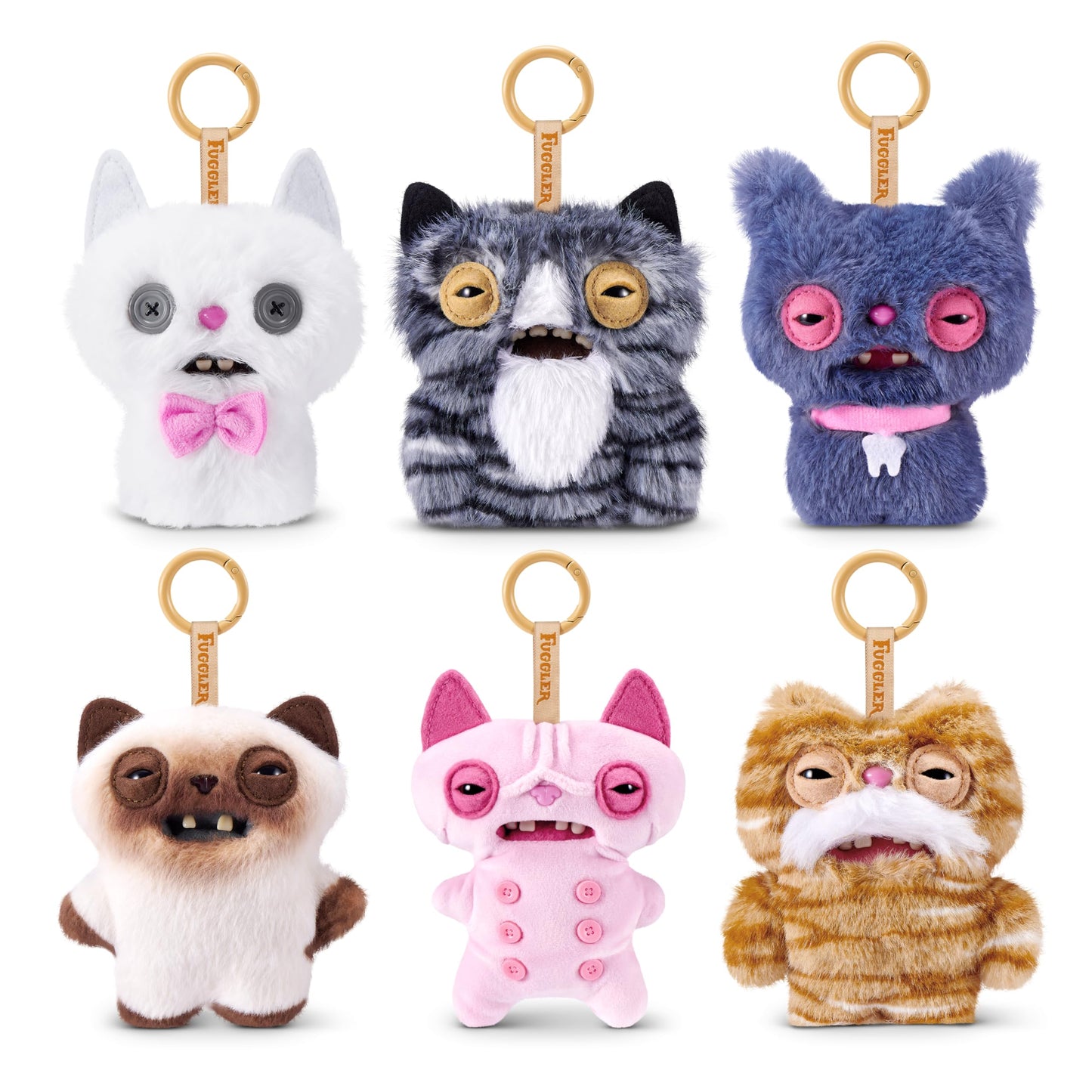 Fuggler by ZURU 5 Inch Alley Cats Plush Bag Charms Mystery Box (x1 Supplied)