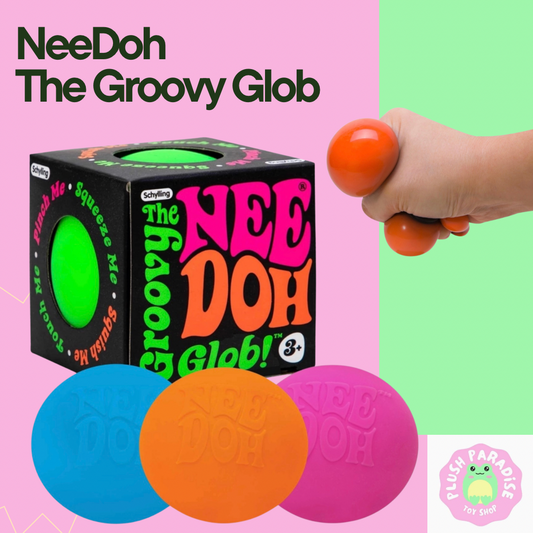 Classic NeeDoh The Groovy Glob Stress Ball Fidget Toy (x1 Supplied - Colour Selected at Random)