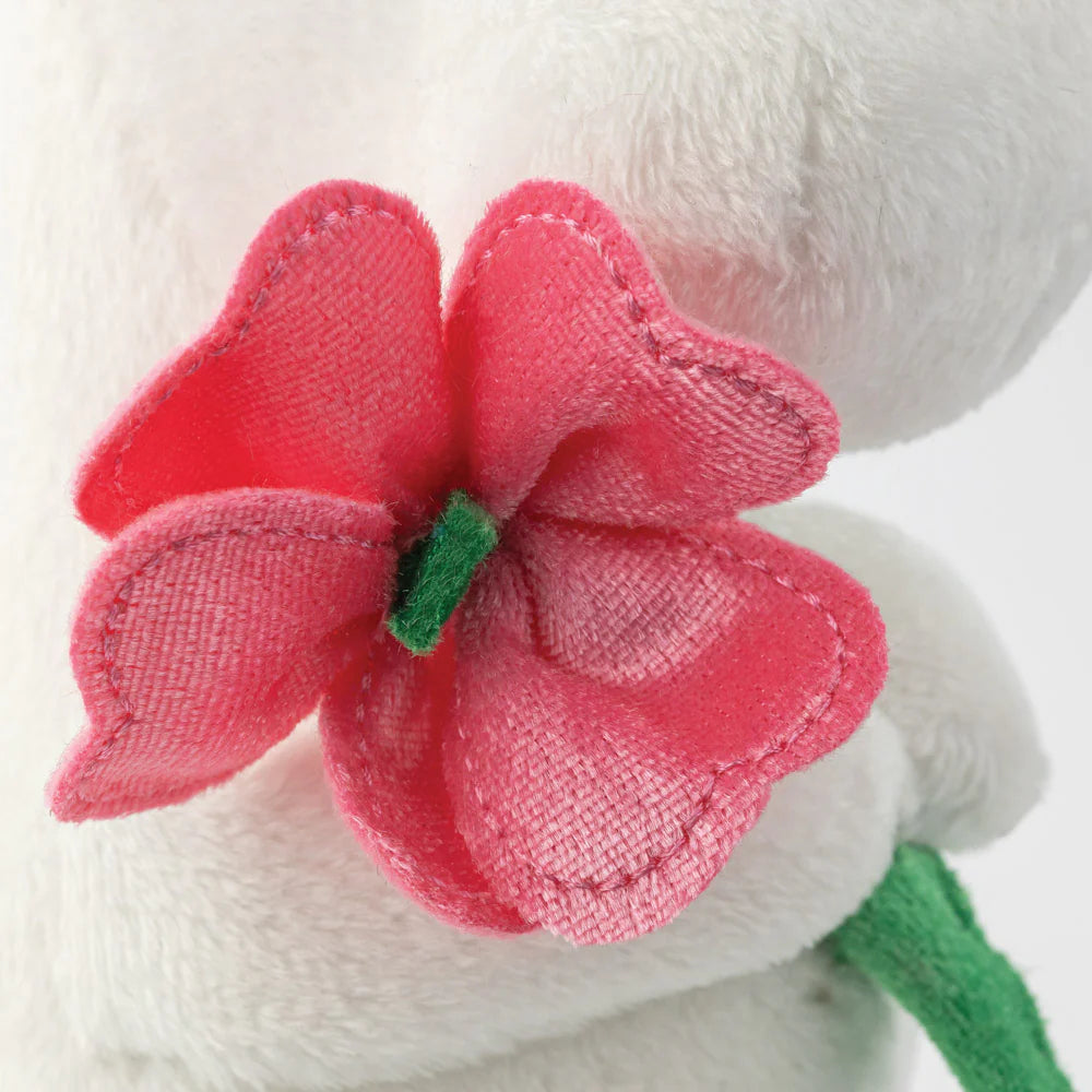 Moomin Standing with Pink Flower Plush Soft Toy 17cm