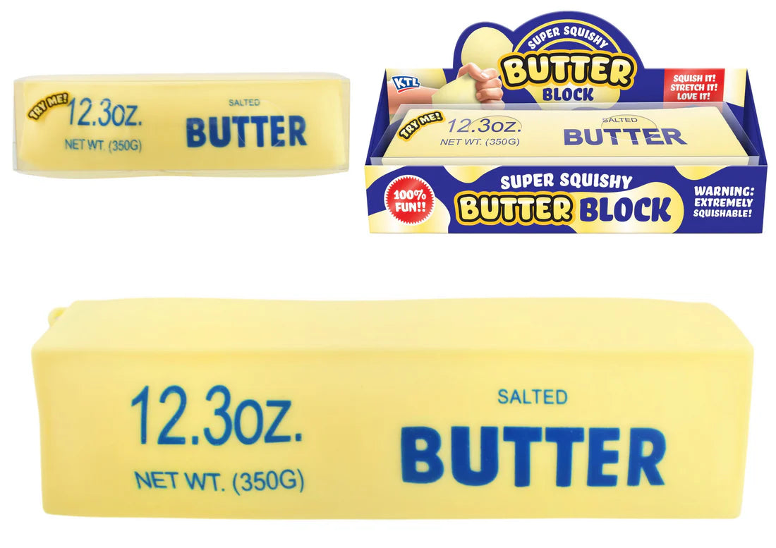 KTL Large Squishy Viral Butter Block Dough Filled 21cm (x1 Supplied)
