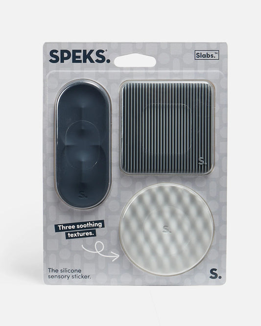 SPEKS Slabs Textured Silicone Sensory Stickers 3 Pack - Grey Version